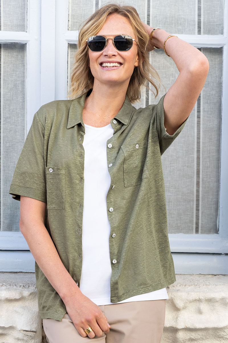 Chemisier en lin femme 7540